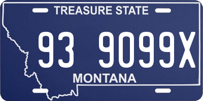 MT license plate 939099X