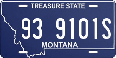 MT license plate 939101S