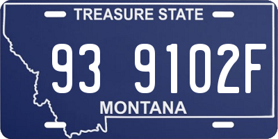 MT license plate 939102F