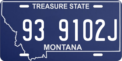MT license plate 939102J