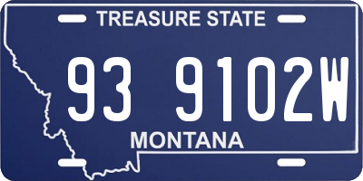 MT license plate 939102W