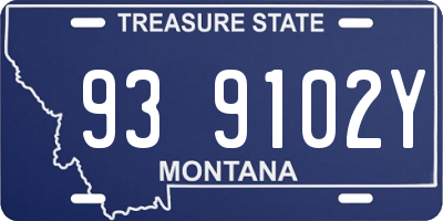 MT license plate 939102Y