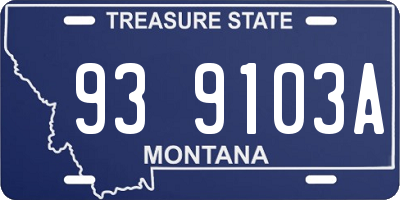 MT license plate 939103A