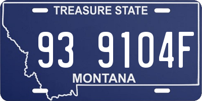 MT license plate 939104F