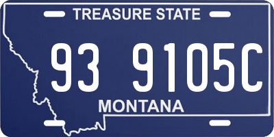 MT license plate 939105C