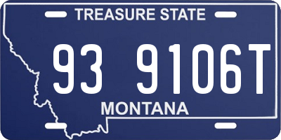 MT license plate 939106T