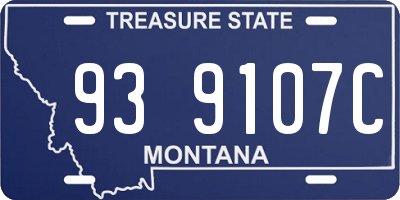 MT license plate 939107C