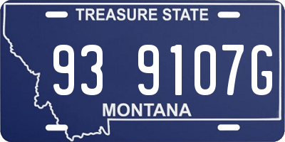 MT license plate 939107G