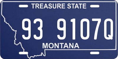 MT license plate 939107Q