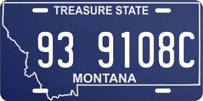 MT license plate 939108C