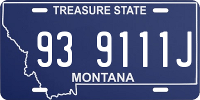 MT license plate 939111J