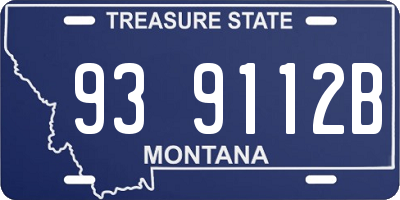 MT license plate 939112B