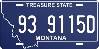 MT license plate 939115D