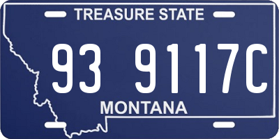 MT license plate 939117C