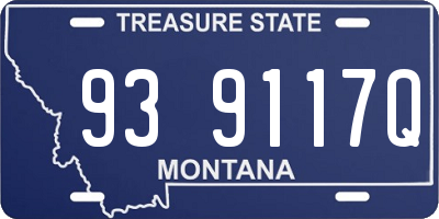 MT license plate 939117Q