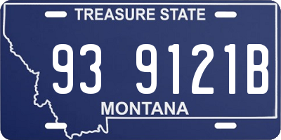 MT license plate 939121B
