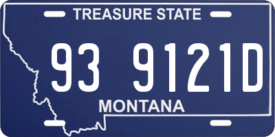 MT license plate 939121D