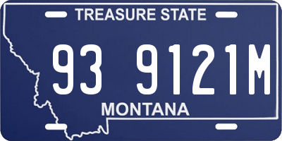 MT license plate 939121M