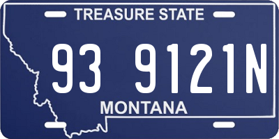 MT license plate 939121N