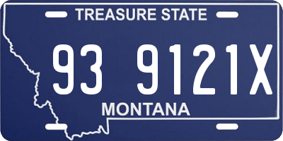 MT license plate 939121X