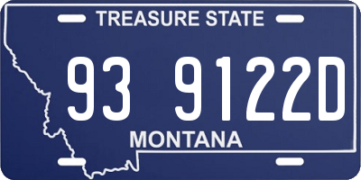 MT license plate 939122D