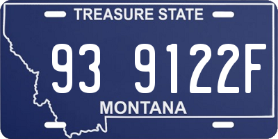 MT license plate 939122F