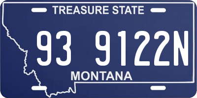 MT license plate 939122N