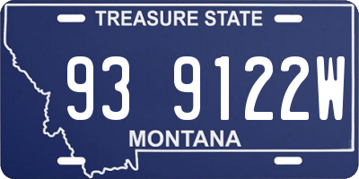 MT license plate 939122W