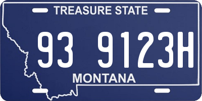 MT license plate 939123H