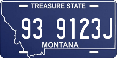 MT license plate 939123J