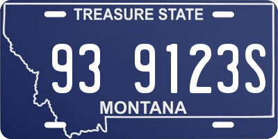 MT license plate 939123S