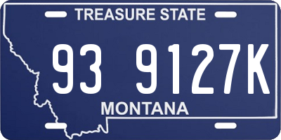 MT license plate 939127K