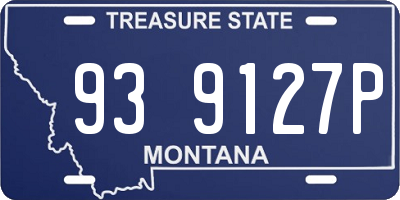 MT license plate 939127P