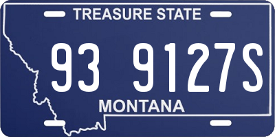 MT license plate 939127S