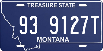 MT license plate 939127T