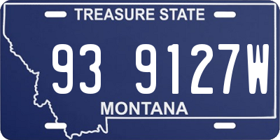MT license plate 939127W
