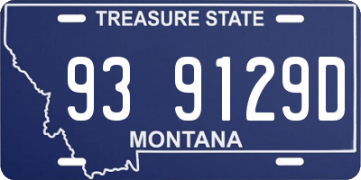 MT license plate 939129D