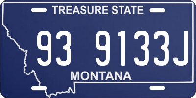 MT license plate 939133J