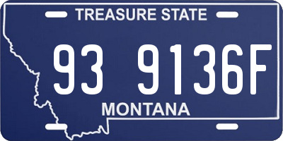 MT license plate 939136F