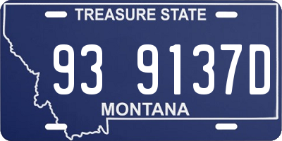 MT license plate 939137D