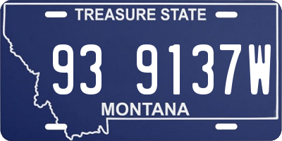 MT license plate 939137W