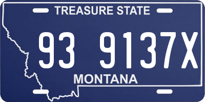 MT license plate 939137X