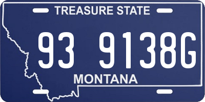 MT license plate 939138G