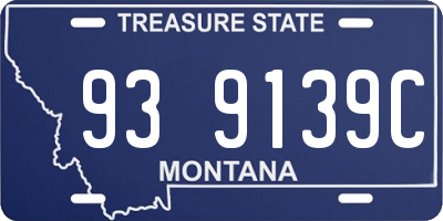 MT license plate 939139C