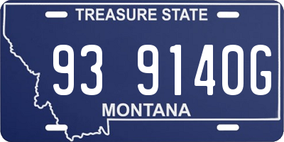 MT license plate 939140G