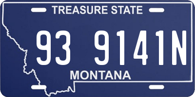 MT license plate 939141N