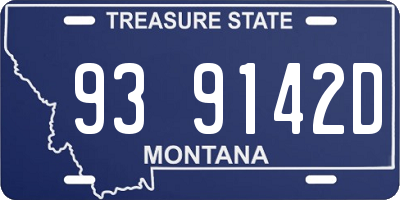 MT license plate 939142D