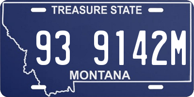 MT license plate 939142M
