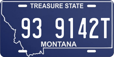 MT license plate 939142T