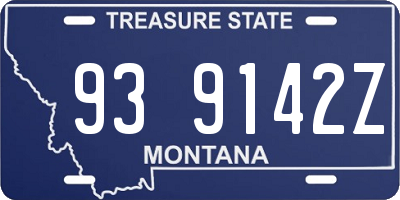 MT license plate 939142Z